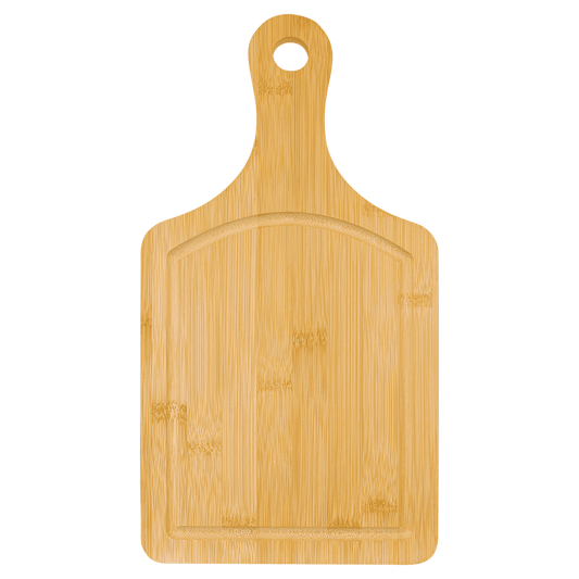 Bamboo Cutting Board Paddle Shape with Drip Ring