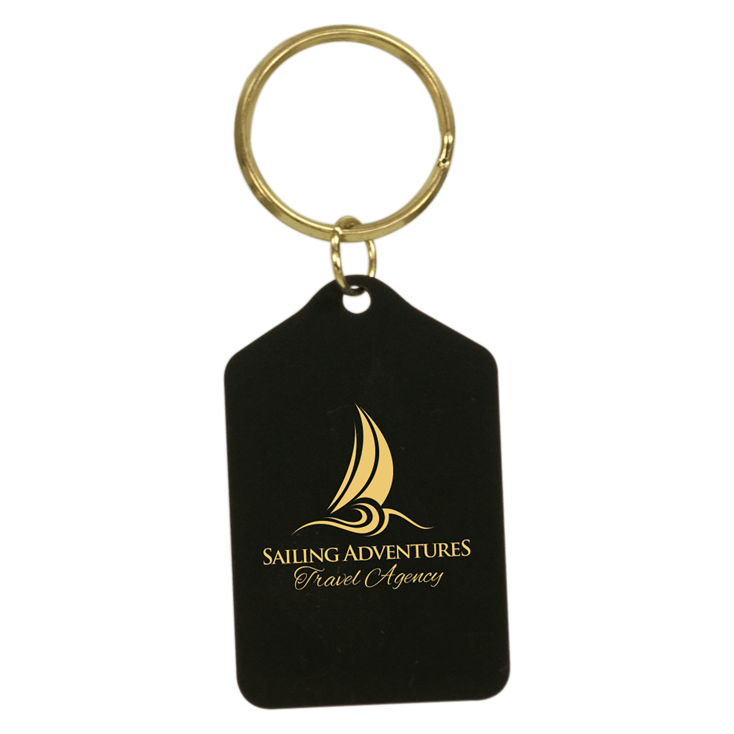 Black Tablet Brass Keychain - Etchlahoma
