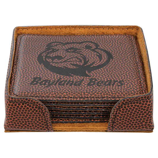 Football Leather coasters 6 set