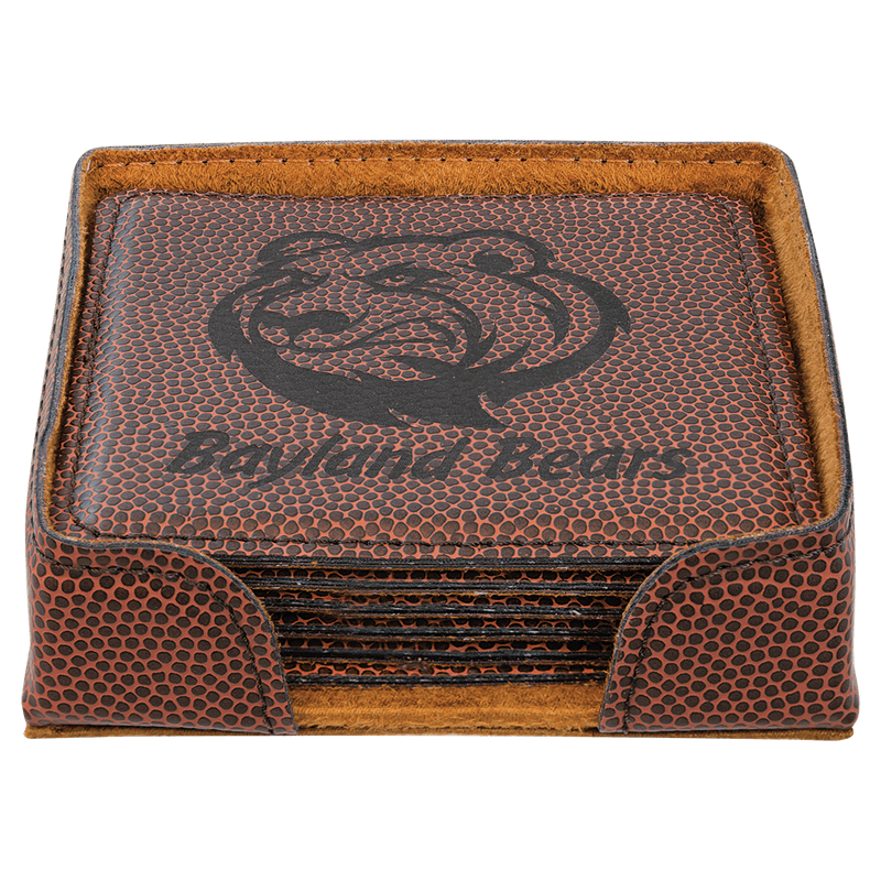 Football Leather coasters 6 set