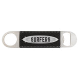 Custom laser engraved leather bottle openers