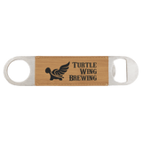 Custom laser engraved leather bottle openers