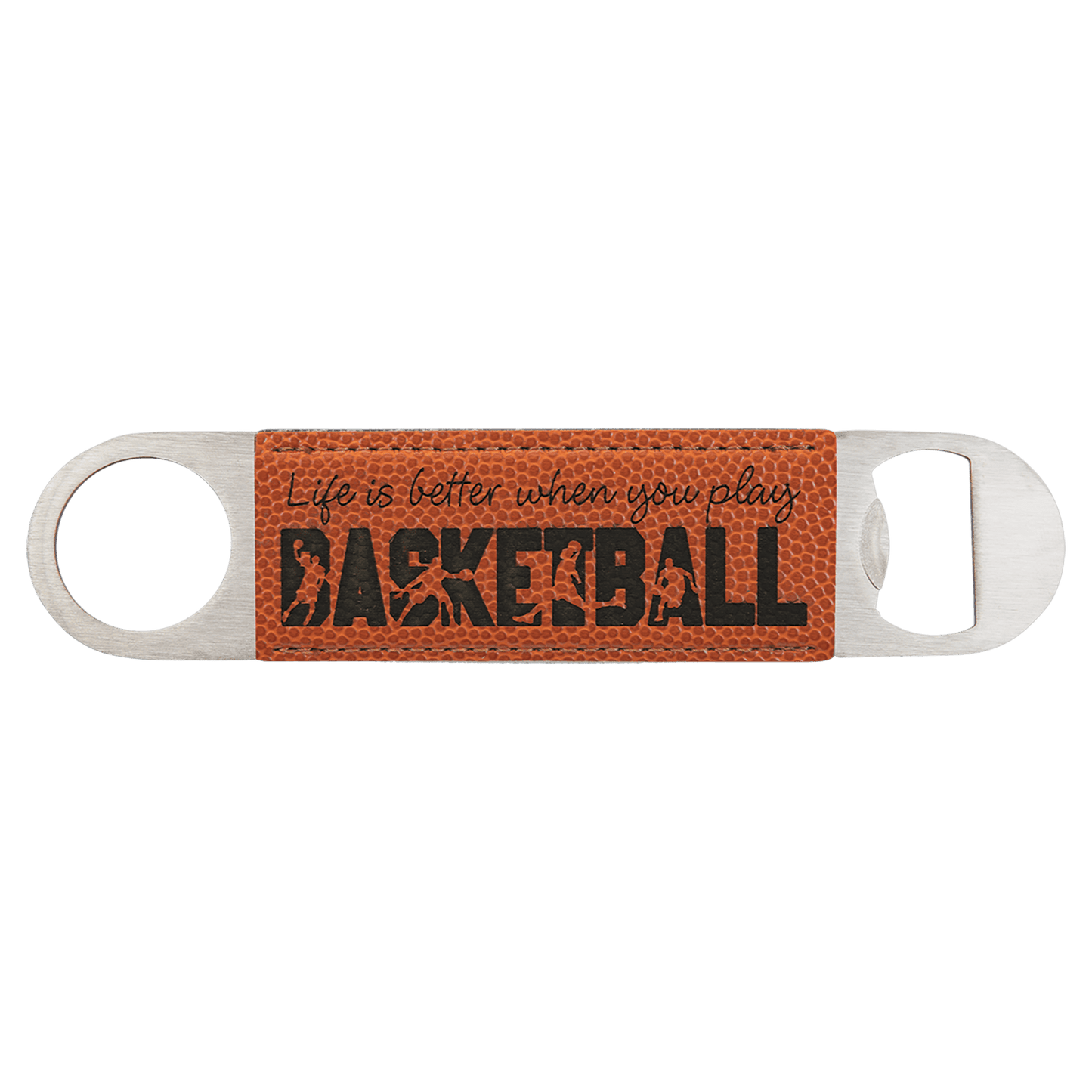 Custom laser engraved leather bottle openers