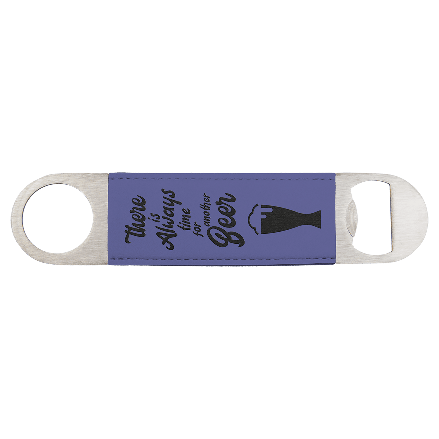 Custom laser engraved leather bottle openers