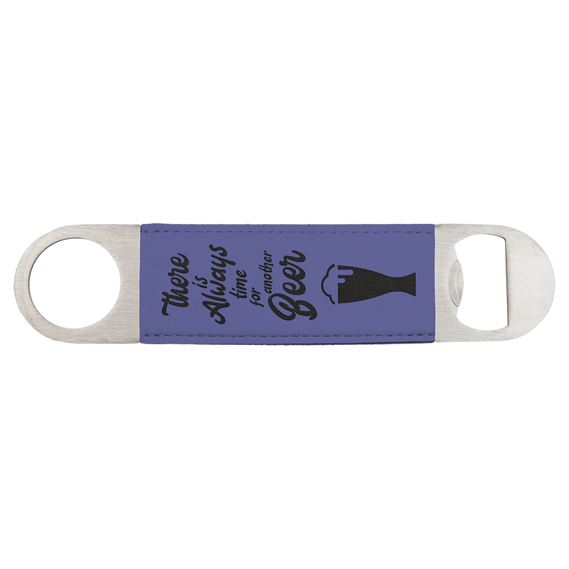 Custom laser engraved leather bottle openers
