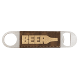 Custom laser engraved leather bottle openers