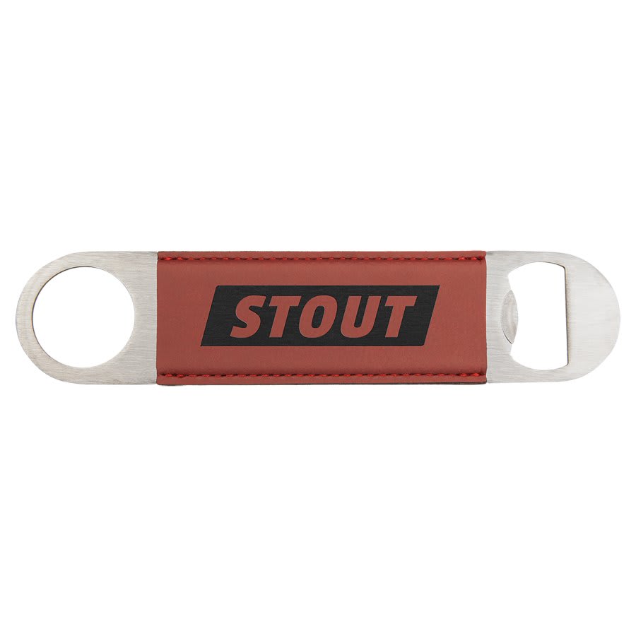 Custom laser engraved leather bottle openers