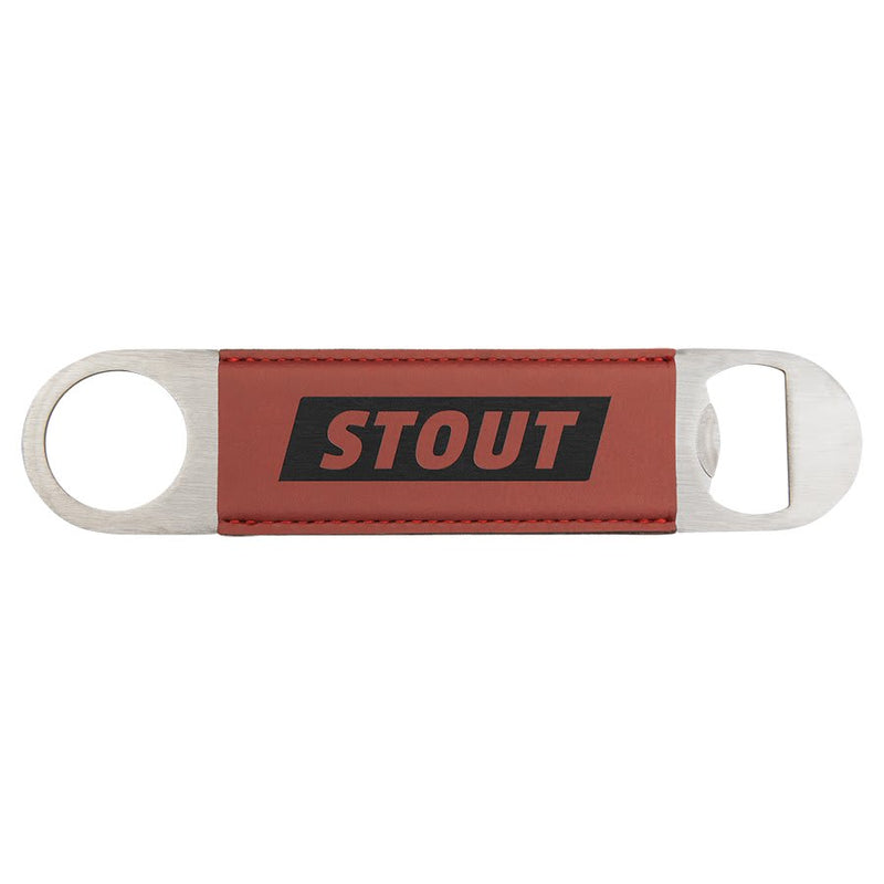 Custom laser engraved leather bottle openers