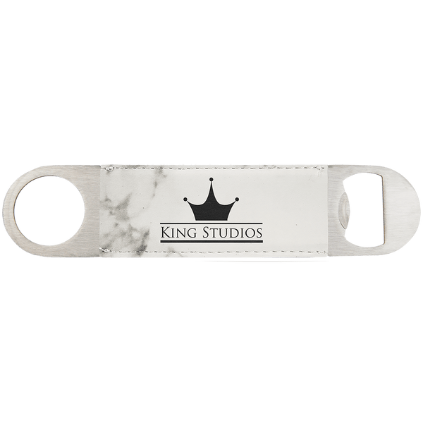 Custom laser engraved leather bottle openers