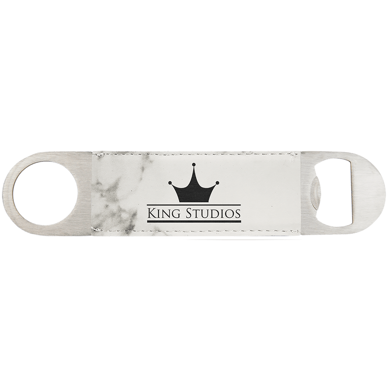 Custom laser engraved leather bottle openers