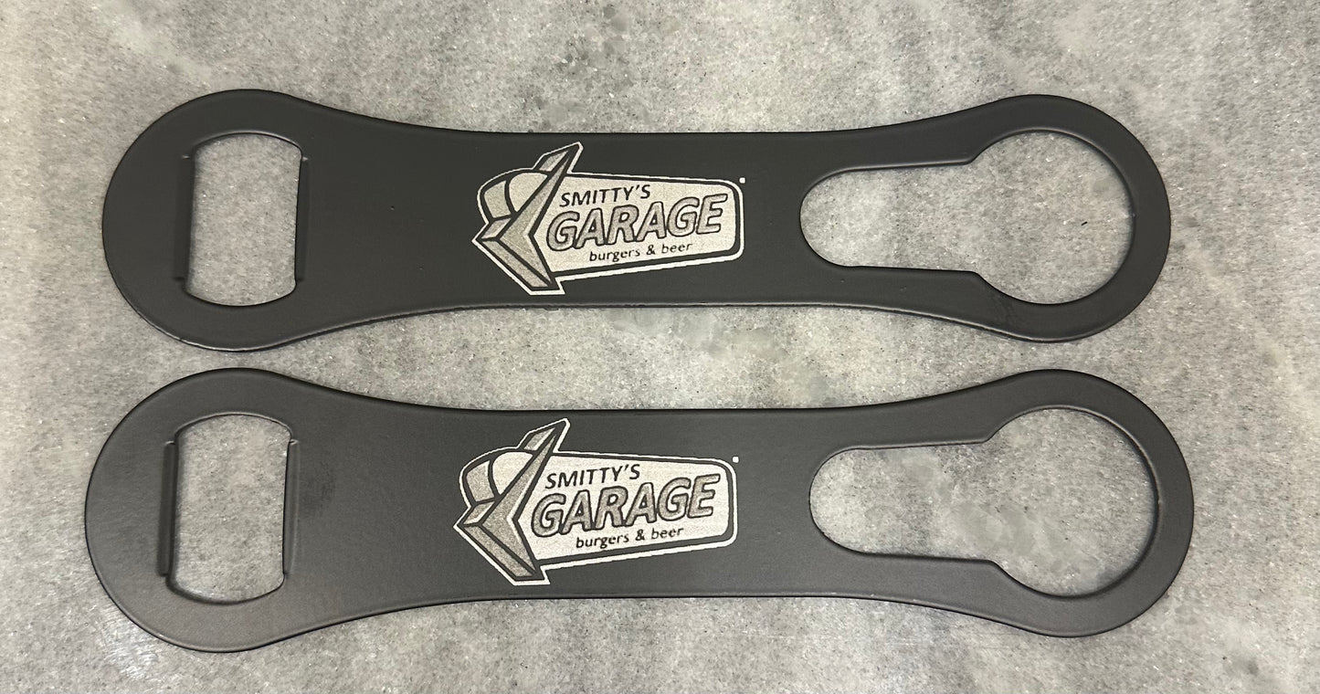 Black metal bar keys laser engraved - Etchlahoma