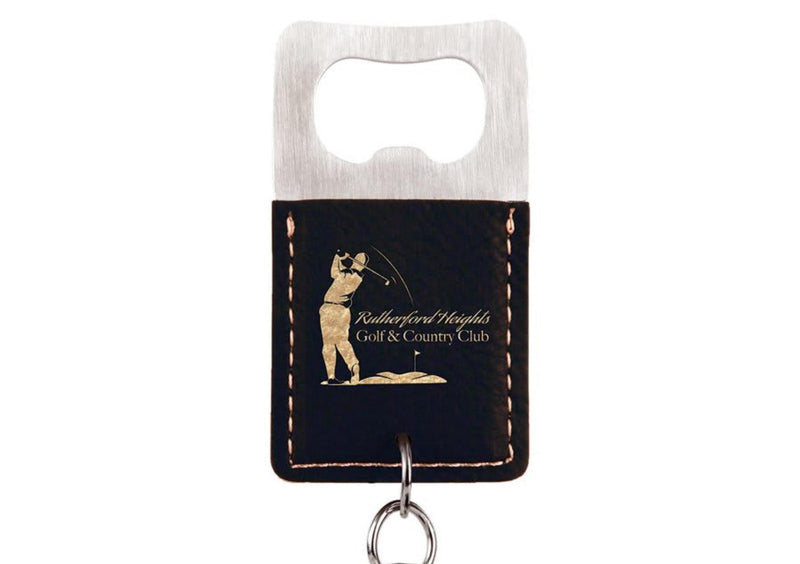 Bottle Opener Rectangle Leatherette - Etchlahoma