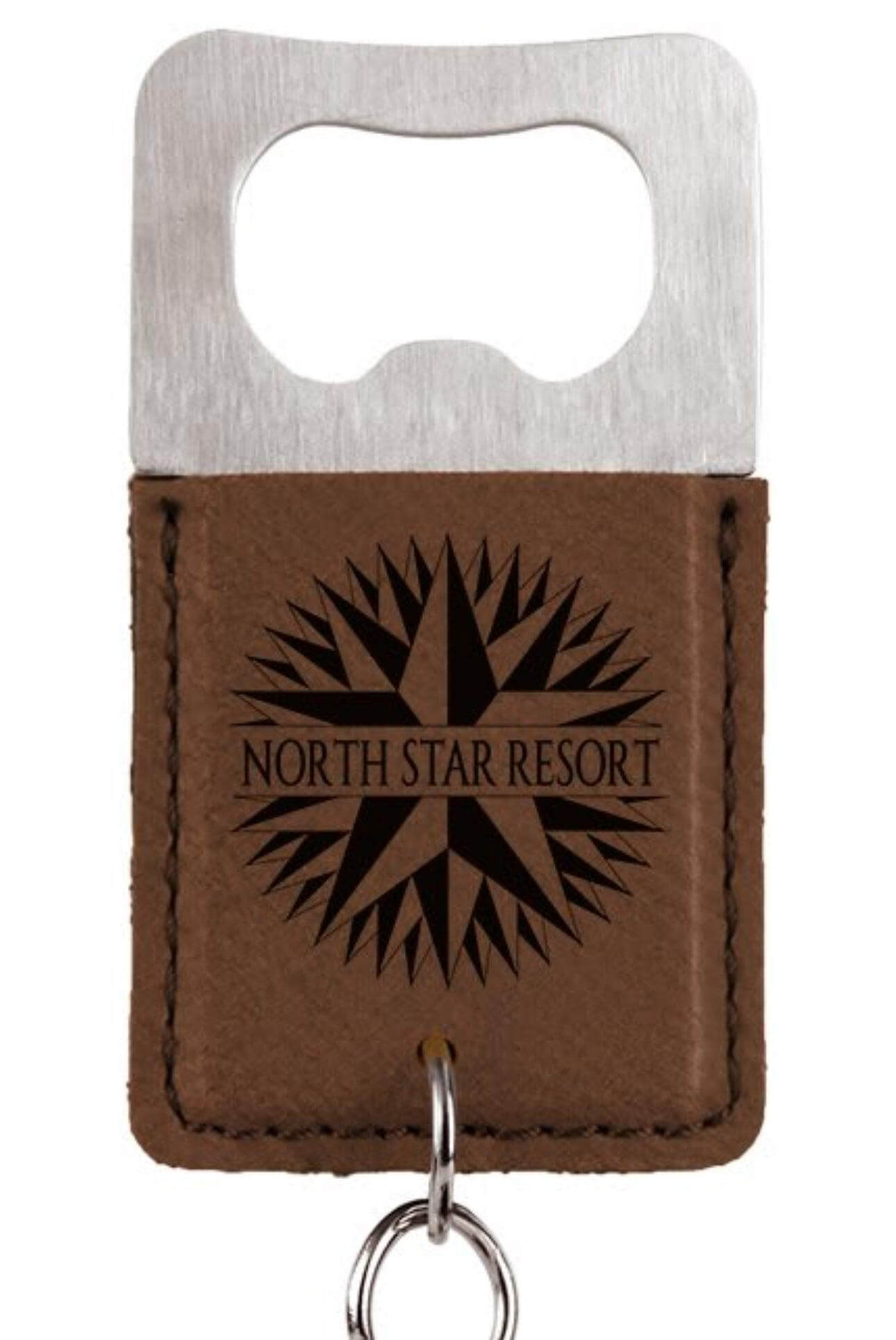 Bottle Opener Rectangle Leatherette - Etchlahoma