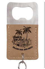 Bottle Opener Rectangle Leatherette - Etchlahoma
