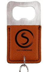 Bottle Opener Rectangle Leatherette - Etchlahoma
