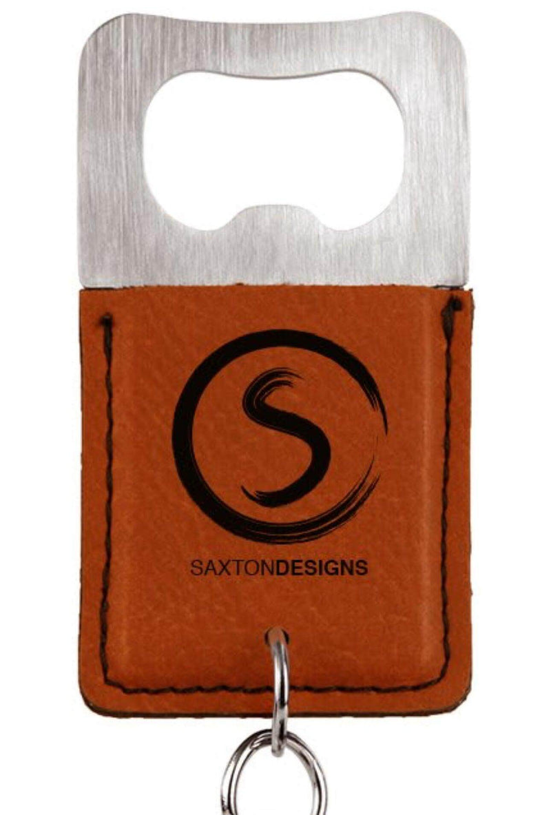 Bottle Opener Rectangle Leatherette - Etchlahoma