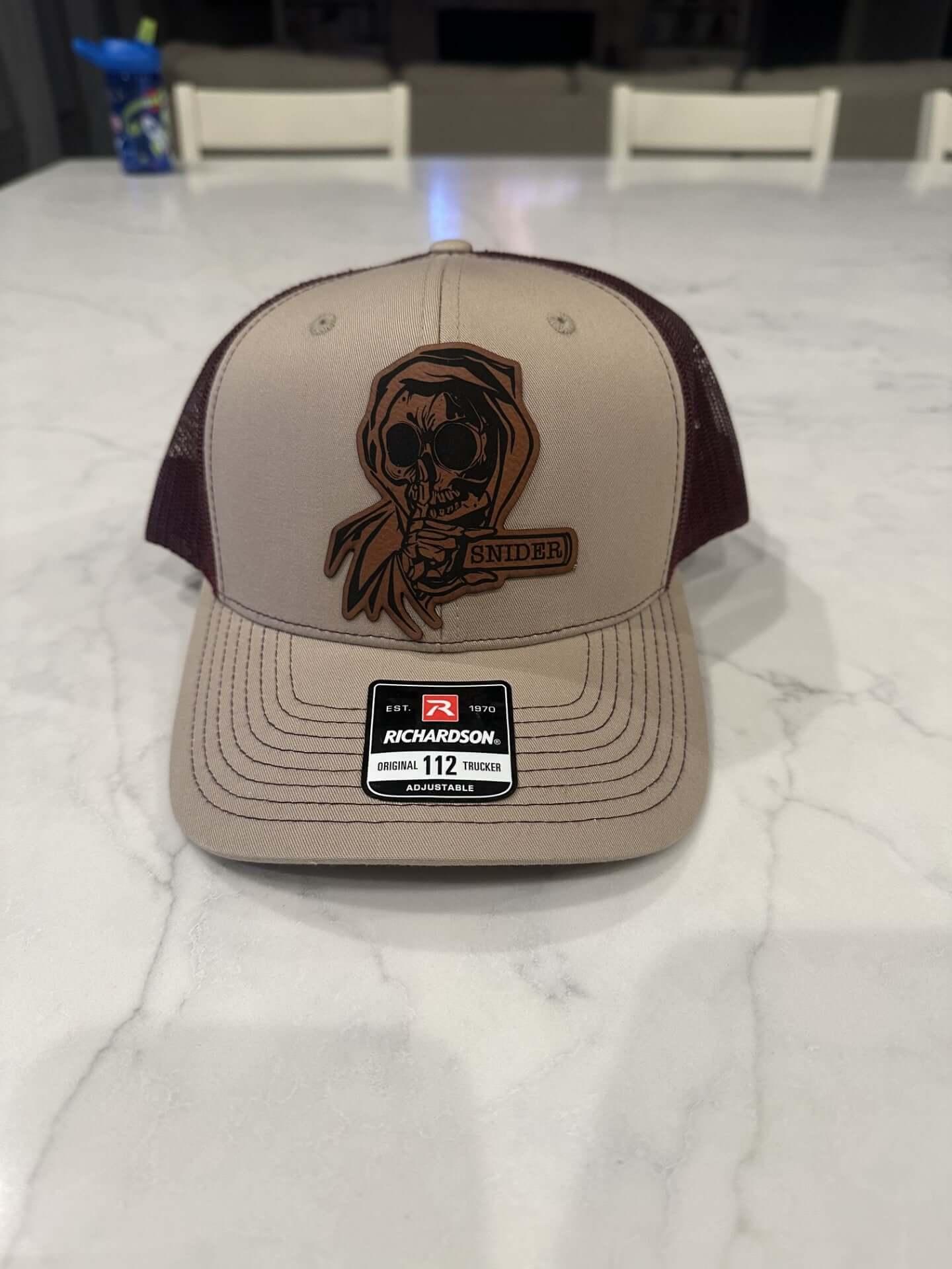 Richardson 112 Hat w/ leather patch or cut out design - Etchlahoma