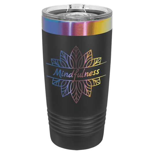 Black/Prism ION-Plated Ringneck Tumbler with Slider Lid 20oz - Etchlahoma