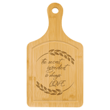 Bamboo Cutting Board Paddle Shape with Drip Ring