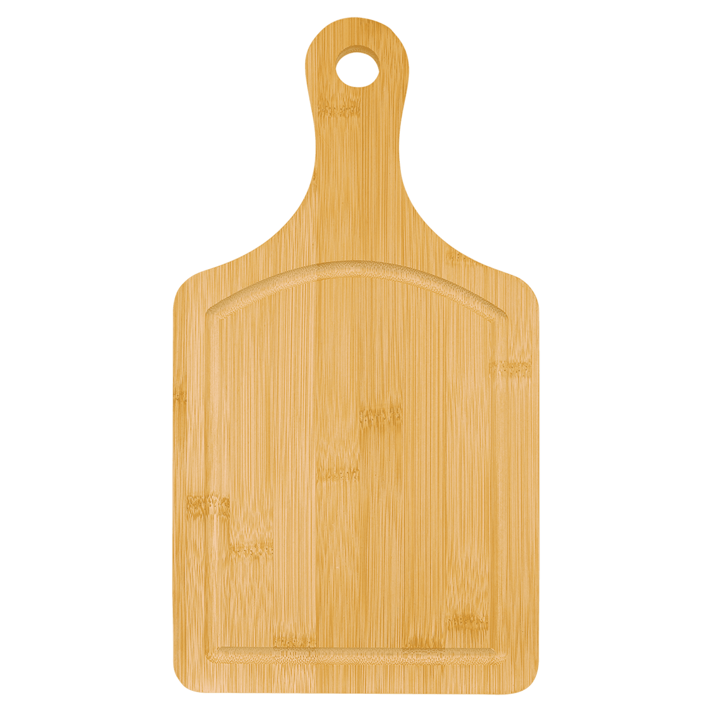Bamboo Cutting Board Paddle Shape with Drip Ring