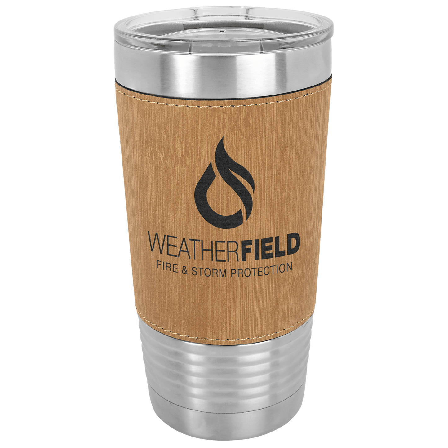 Bamboo leatherette tumbler 20 oz - Etchlahoma
