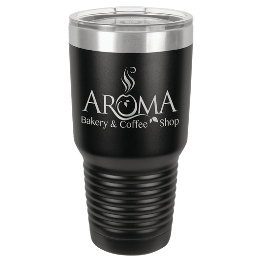 Black Vacuum Insulated Ringneck Tumbler 30 oz - Etchlahoma