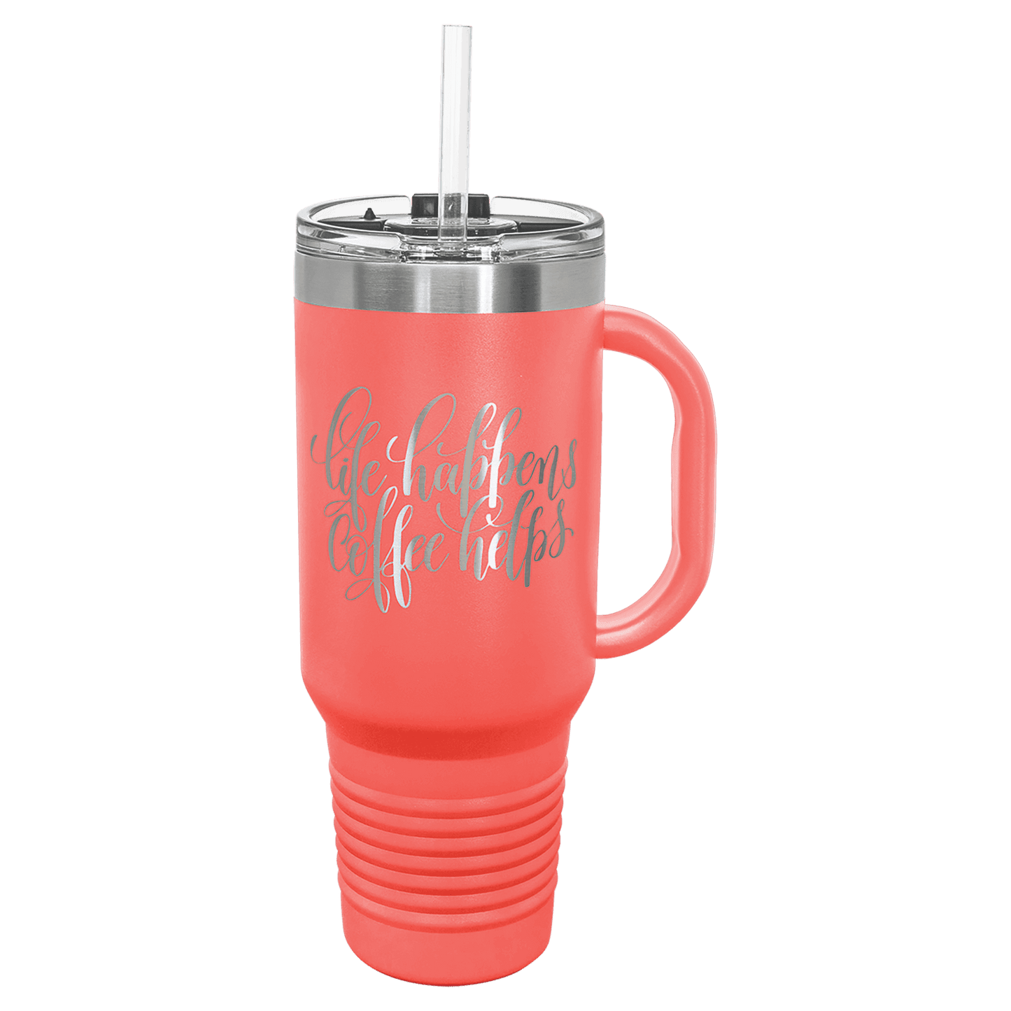 Travel Mug with Handle, Straw Included 40oz - Etchlahoma
