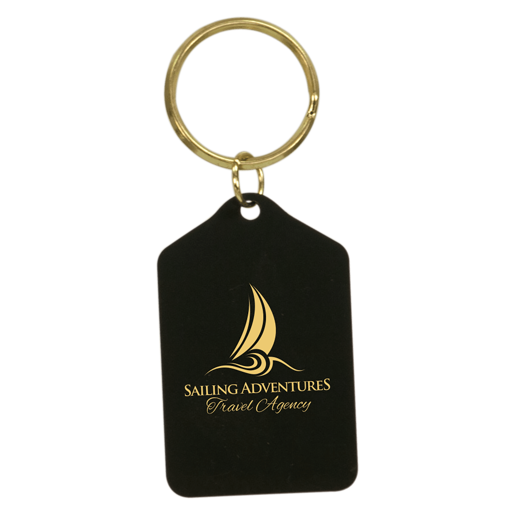 Black Tablet Brass Keychain - Etchlahoma
