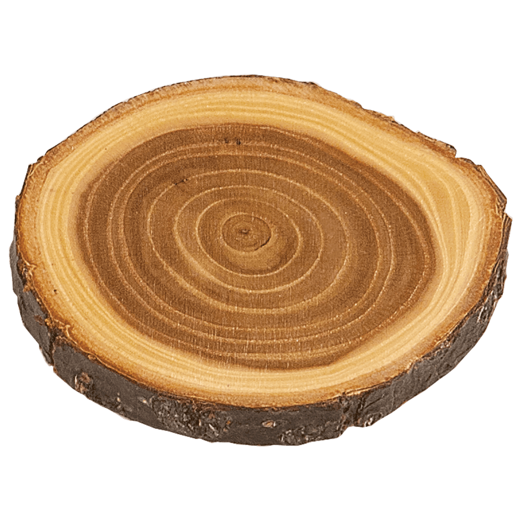 Old West Log Elmwood Coaster 4" - Etchlahoma