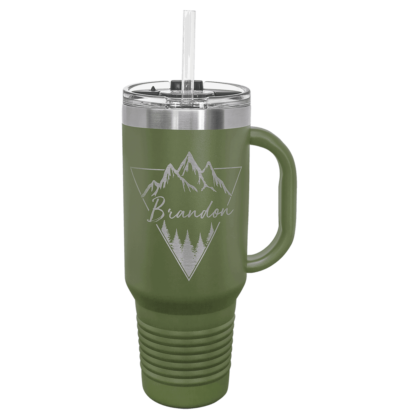 Travel Mug with Handle, Straw Included 40oz - Etchlahoma