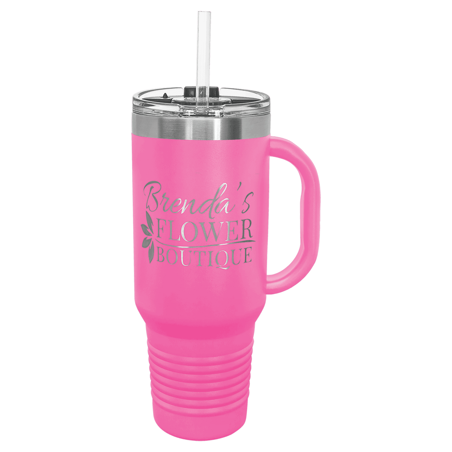 Travel Mug with Handle, Straw Included 40oz - Etchlahoma