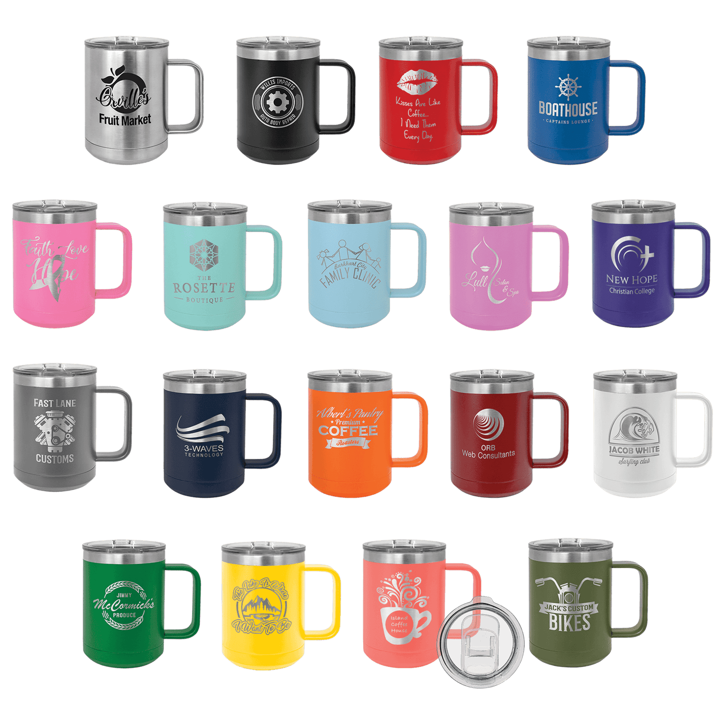 Vacuum Insulated Travel Mug with Slider Lid 15oz - Etchlahoma