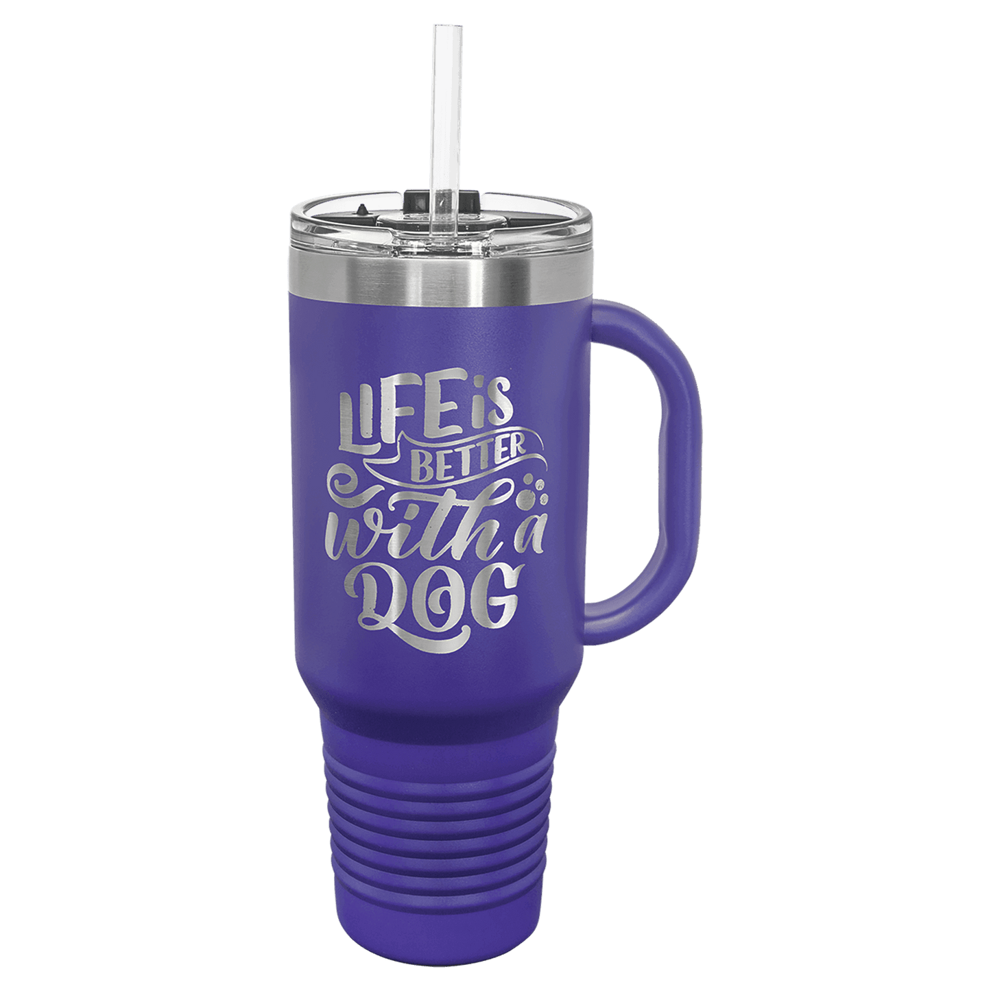 Travel Mug with Handle, Straw Included 40oz - Etchlahoma