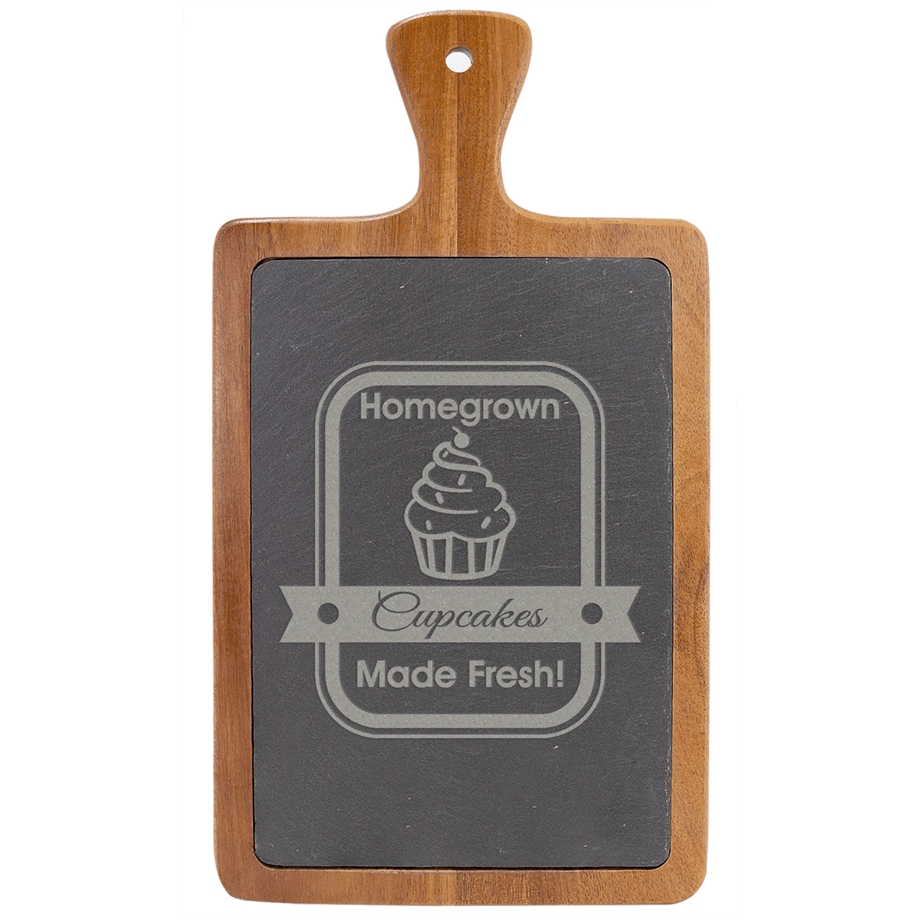 Acacia Wood/Slate Cutting Board - Etchlahoma