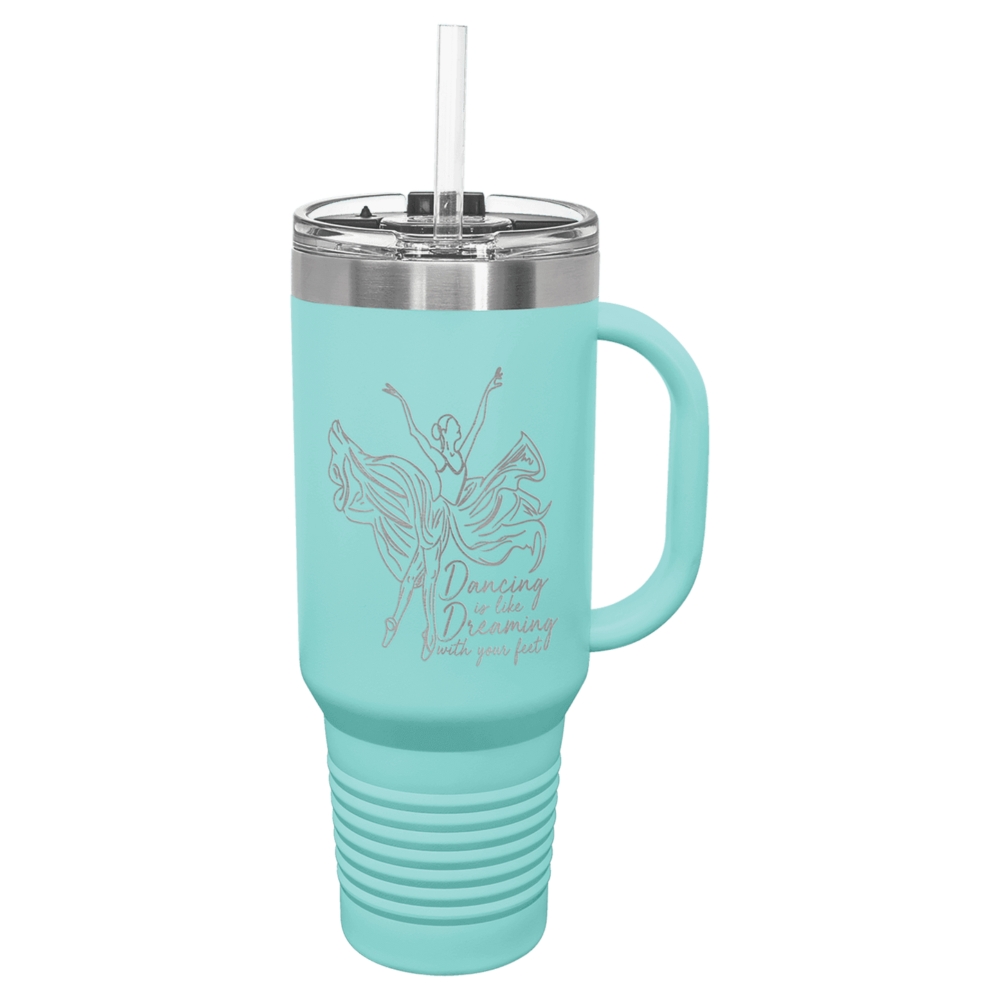 Travel Mug with Handle, Straw Included 40oz - Etchlahoma